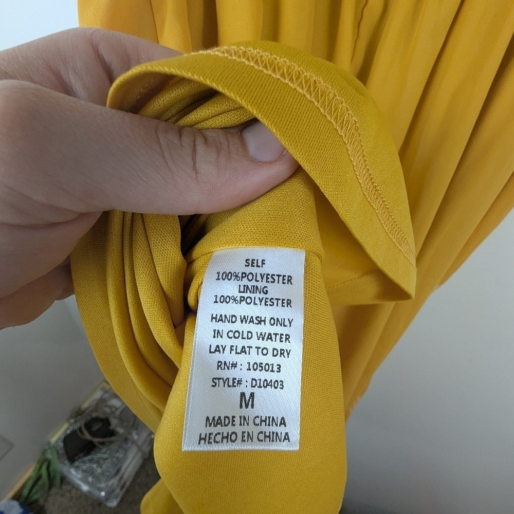 Savanna Jane Carmen Marigold Dress, Sz M - Picture 5 of 5